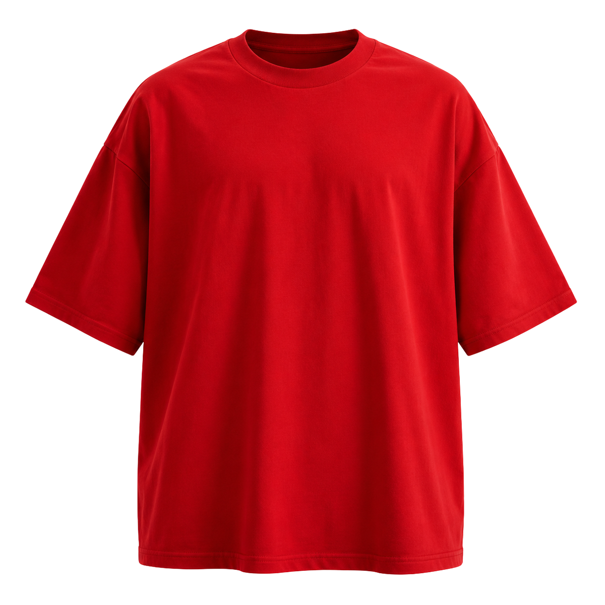Premium Oversized Cotton T-Shirt – Red | ISENDOR