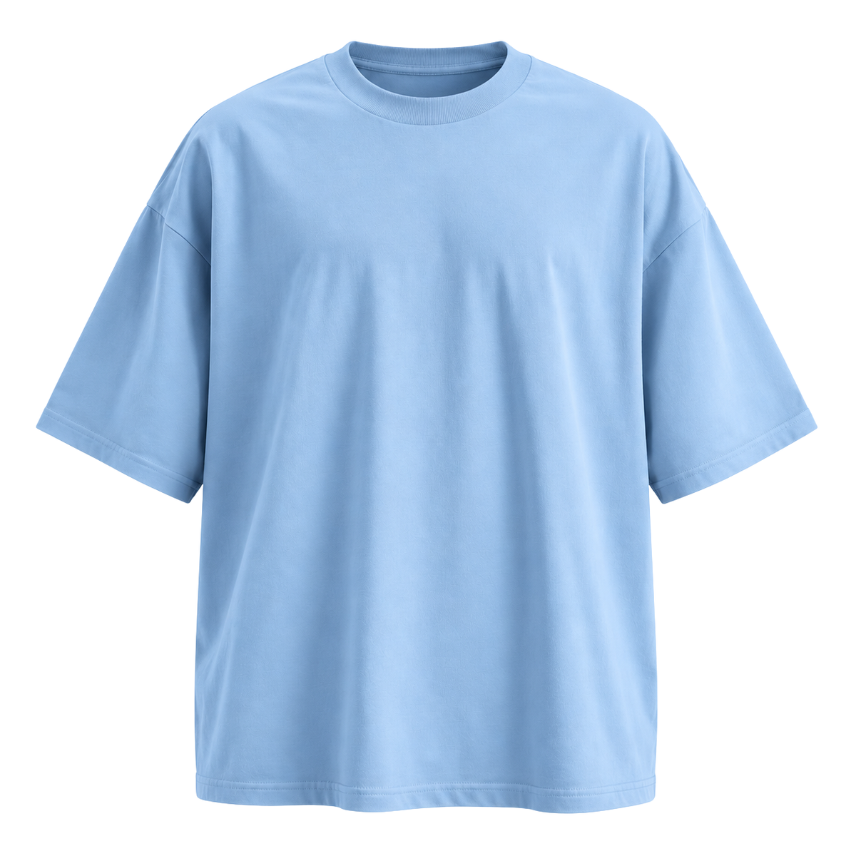 Premium Oversized Cotton T-Shirt – Light Blue | ISENDOR