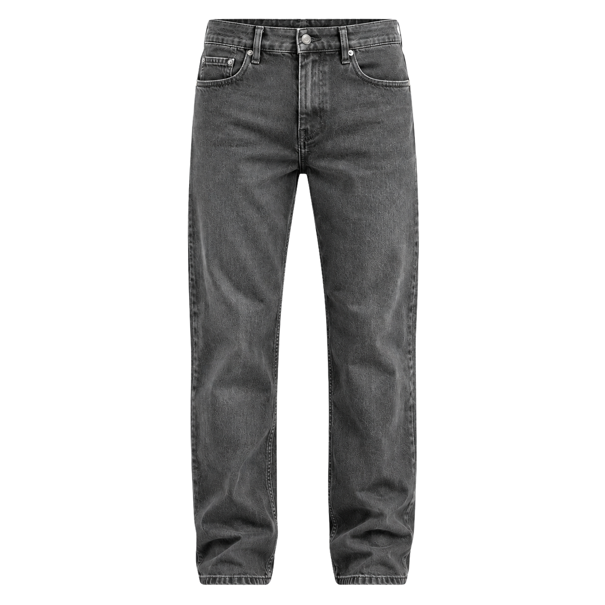 Premium Straight Fit Denim Jeans – Washed Grey | ISENDOR